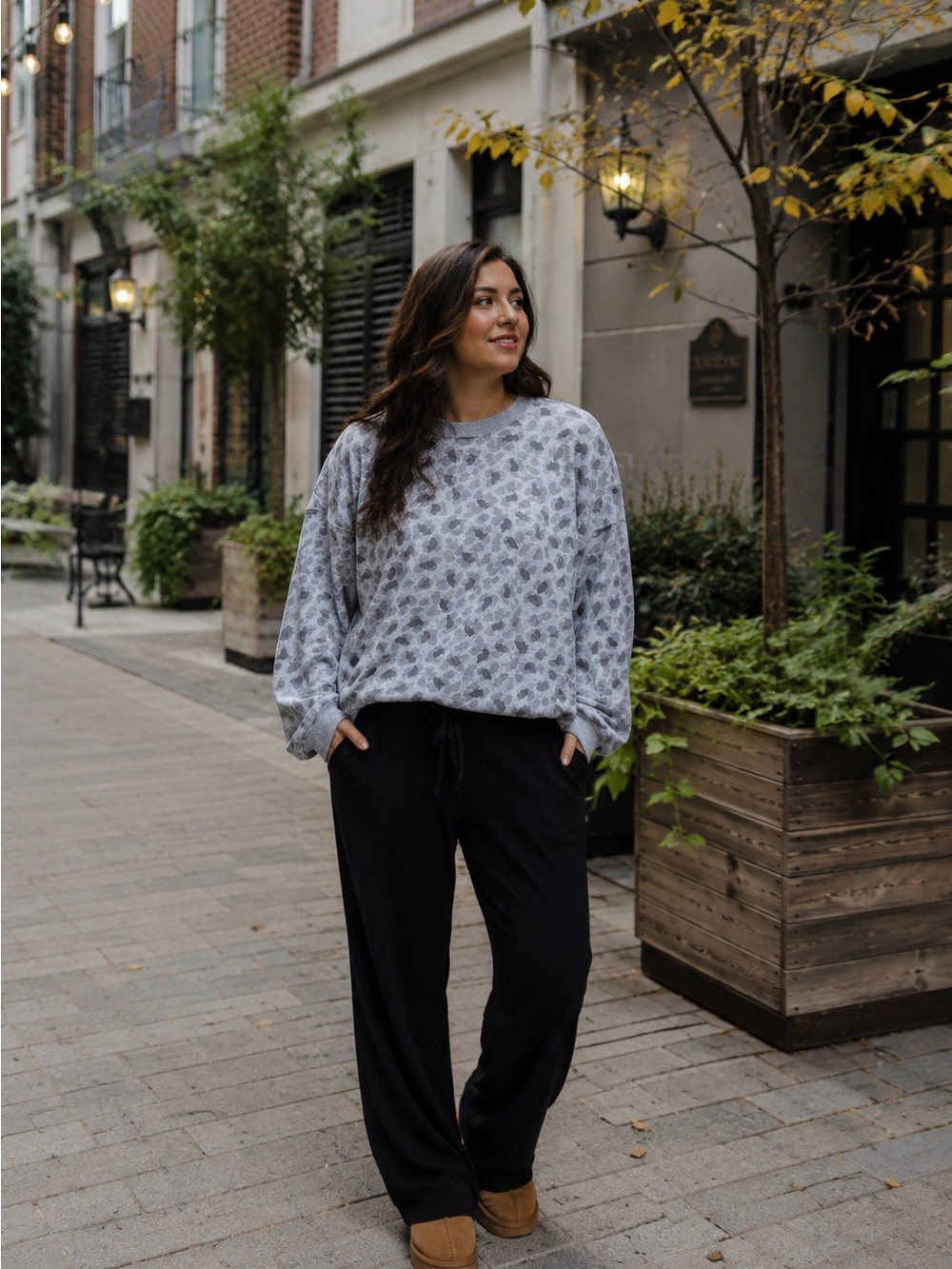 Aerie Leopard Crew Sweatshirt